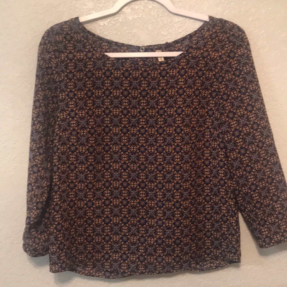 Japna Printed Top with Back Opening Size S